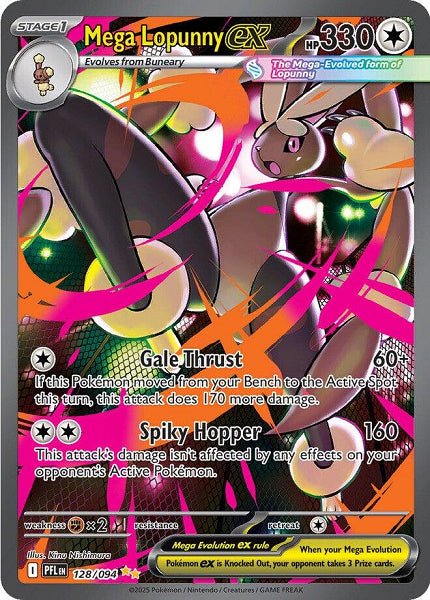 MEGA LOPUNNY EX 128/094 (POKEMON PHANTASMAL FLAMES)