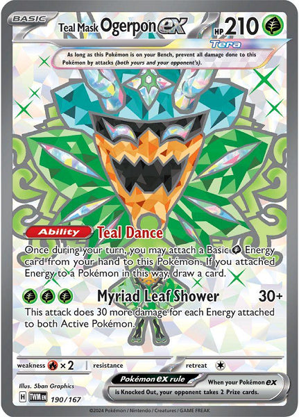 TEAL MASK OGERPON EX 190/167 (POKEMON TWILIGHT MASCARADE) (usagé)
