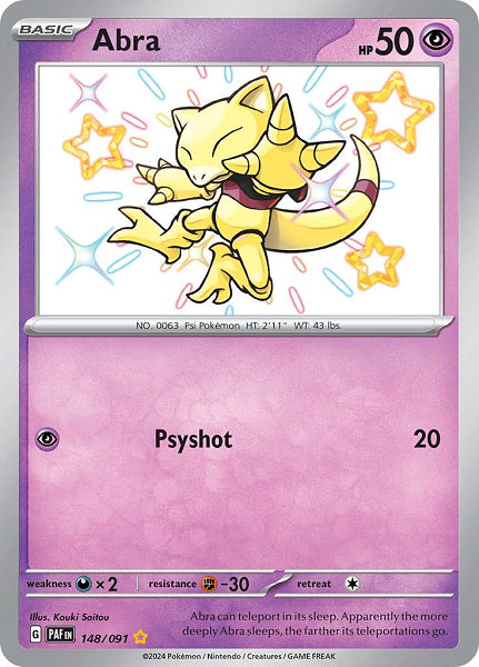 ABRA 148/091 (POKEMON PALDEAN FATES) (usagé)