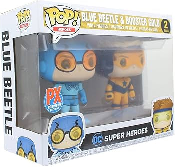 POP DC SUPER HEROES 2 PACK - BLUE BEETLE & BOOSTER GOLD (PX PREVIEW EXCLUSIVE) (usagé)