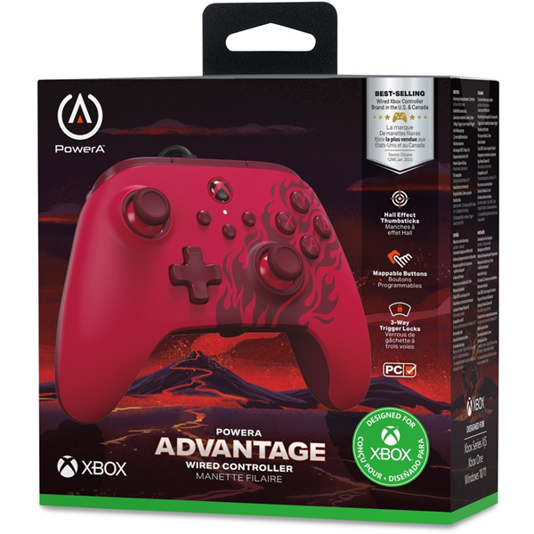 CONTROLLER ADVANTAGE WIRED RED FLAME (XBOX SERIES / XBOX ONE) (usagé)