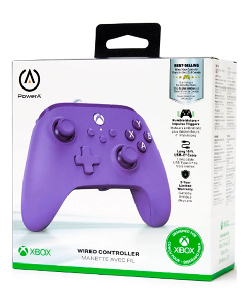 CONTROLLER WIRED PURPLE POWERA (XBOX SERIES / XBOX ONE / PC) (usagé)