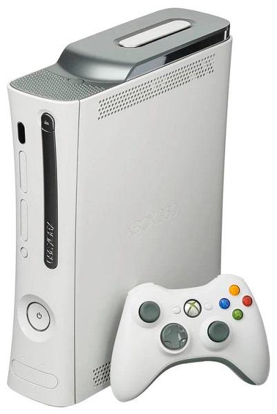 XBOX 360 MODEL 1 WHITE - 120GB + 1 CONTROLLER + 2 GAMES (usagé)