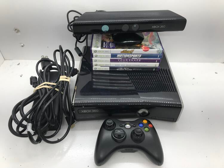 XBOX 360 MODEL 2 BLACK - 250 GB + KINECT BUNDLE (used)