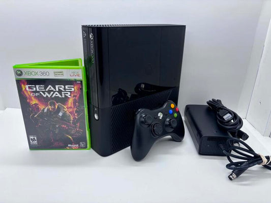 XBOX 360 MODEL 3 BLACK - 250GB + 1 CONTROLLER + GEARS OF WAR (usagé)