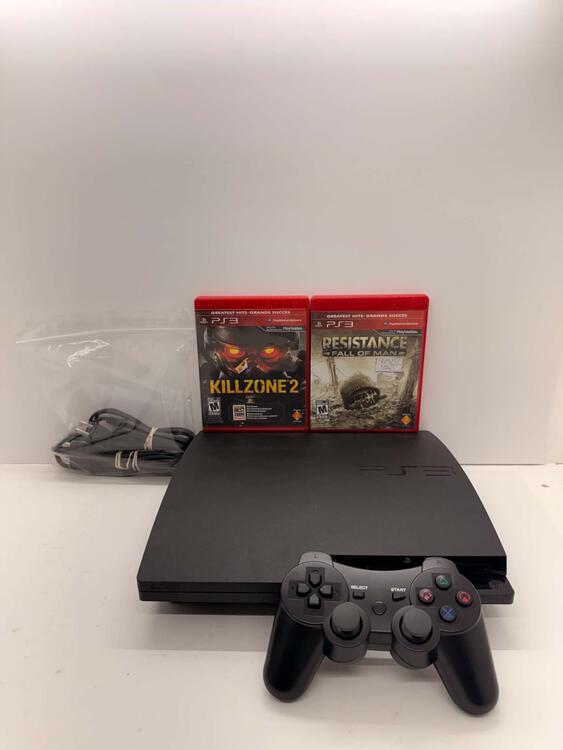 PLAYSTATION 3 MODEL 2 BLACK - 160GB + 1 CONTROLLER + 2 GAMES (usagé)