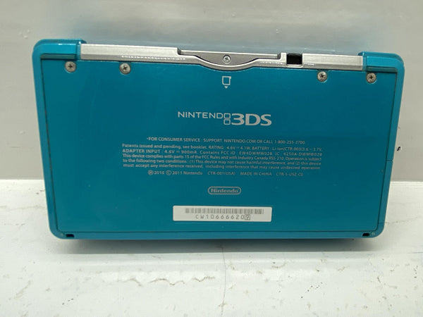 NINTENDO 3DS AQUA BLUE