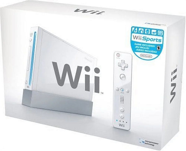 NINTENDO WII MODEL 1 WHITE WII SPORTS BUNDLE (WITH BOX + MANUAL)