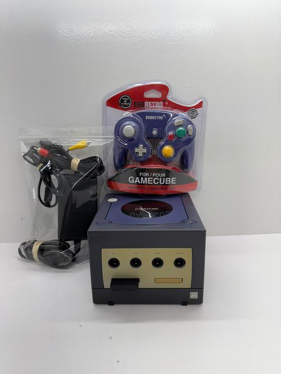 GAMECUBE INDIGO (DOL-001) + 1 CONTROLLER + 1 MEMORY CARD (usagé)