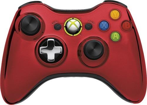 CONTROLLER WIRELESS CHROME RED MICROSOFT (XBOX 360) (usagé)
