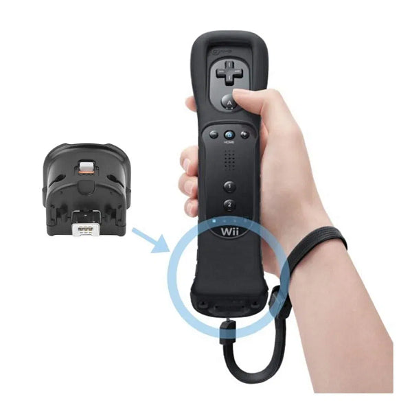 CONTROLLER REMOTE BLACK + MOTION PLUS NINTENDO (Wii) (usagé)