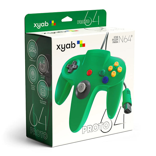 CONTROLLER GREEN XYAB (N64) (usagé)