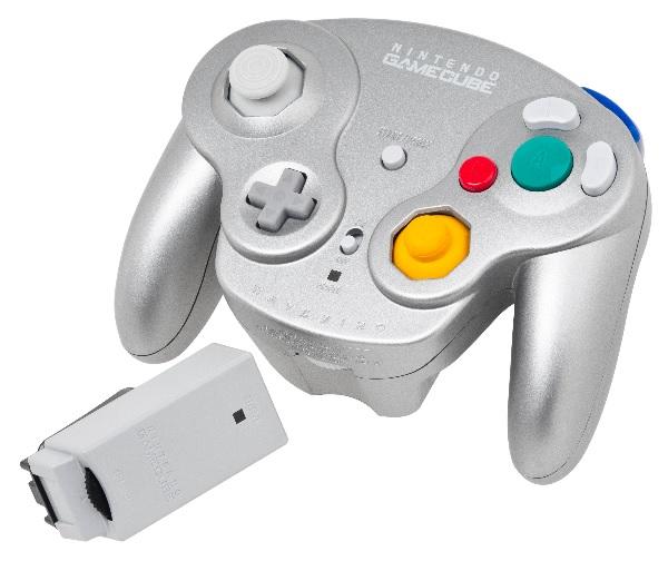CONTROLLER WAVEBIRD PLATINUM WITH RECEIVER NINTENDO (GAMECUBE) (usagé)