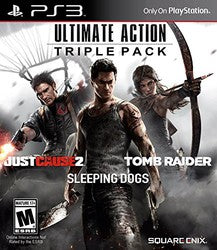 ULTIMATE ACTION TRIPLE PACK JUST CAUSE 2 TOMB RAIDER SLEEPING DOGS (usagé)