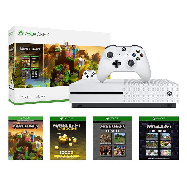 XBOX ONE S MINECRAFT CREATORS BUNDLE EDITION - 1TB (usagé)