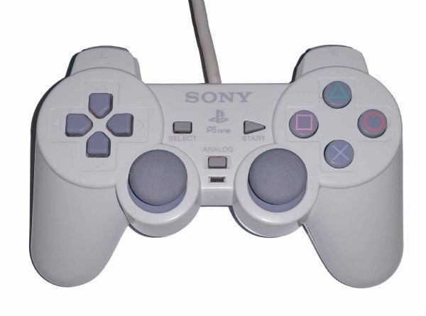 CONTROLLER WHITE SONY WITH JOYSTICKS (PS1)