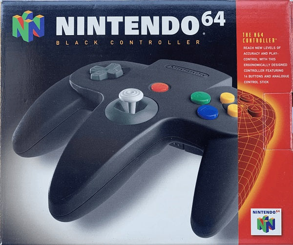 CONTROLLER BLACK NINTENDO - WITH BOX (N64)