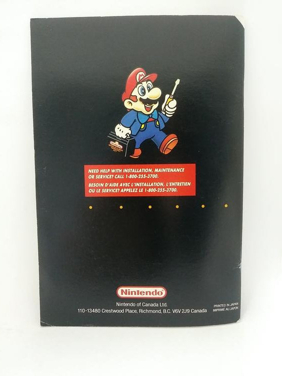 SNES SUPER NINTENDO SYSTEM INSTRUCTION BOOKLET BILINGUAL (usagé)