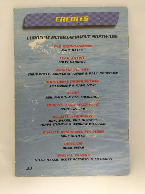 N64 HYDRO THUNDER INSTRUCTION BOOKLET ENGLISH (usagé)