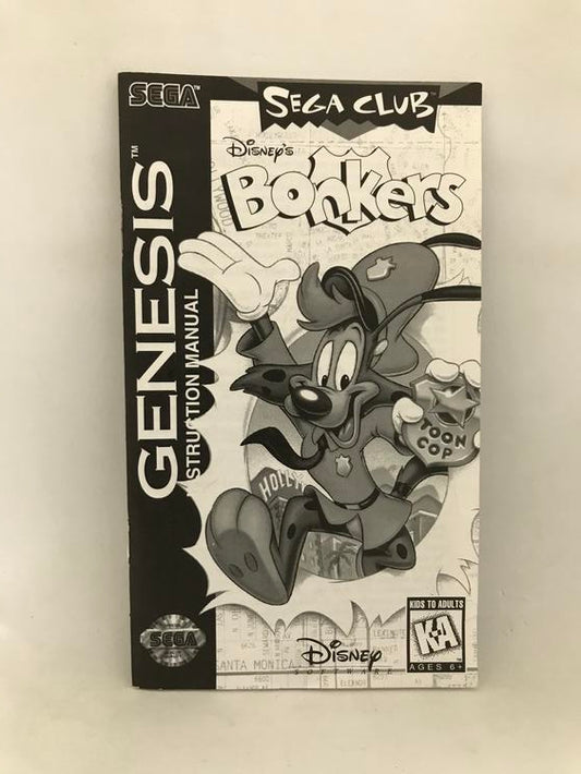GEN BONKERS INSTRUCTION BOOKLET ENGLISH (usagé)