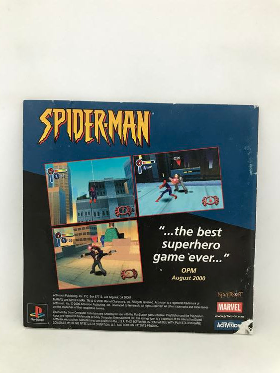 PS1 SPIDER-MAN INSTRUCTION BOOKLET ENGLISH