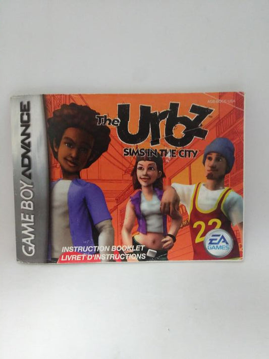 GBA THE URBZ SIMS IN THE CITY INSTRUCTION BOOKLET BILINGUAL