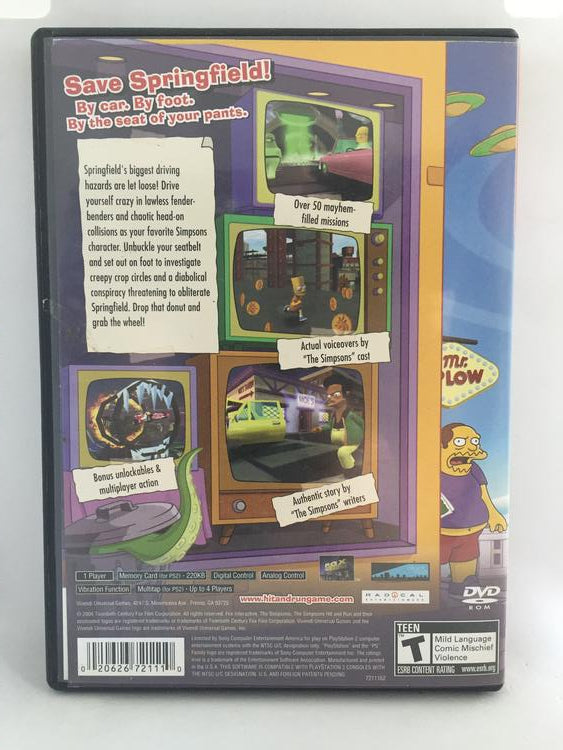 PS2 THE SIMPSONS HIT & RUN GREATEST HITS (BOX ONLY) (usagé)