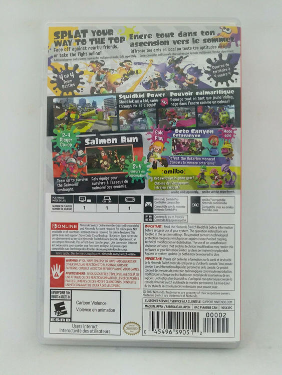 NSW SPLATOON 2 (BOX ONLY)