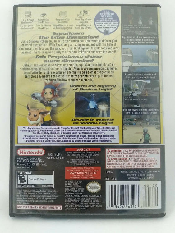 NGC POKEMON XD GALE OF DARKNESS (BOX ONLY) (used)