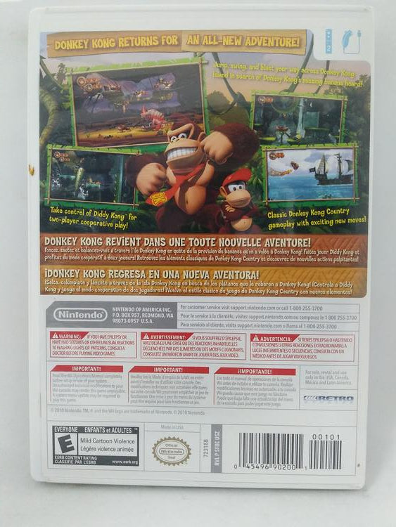 Wii DONKEY KONG COUNTRY RETURNS (BOX ONLY) (used)