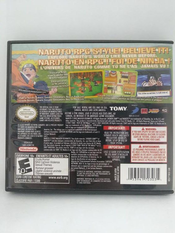 NDS NARUTO PATH OF THE NINJA (BOX ONLY) (usagé)