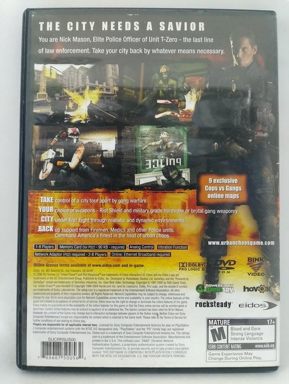PS2 URBAN CHAOS RIOT RESPONSE (BOX ONLY) (usagé)