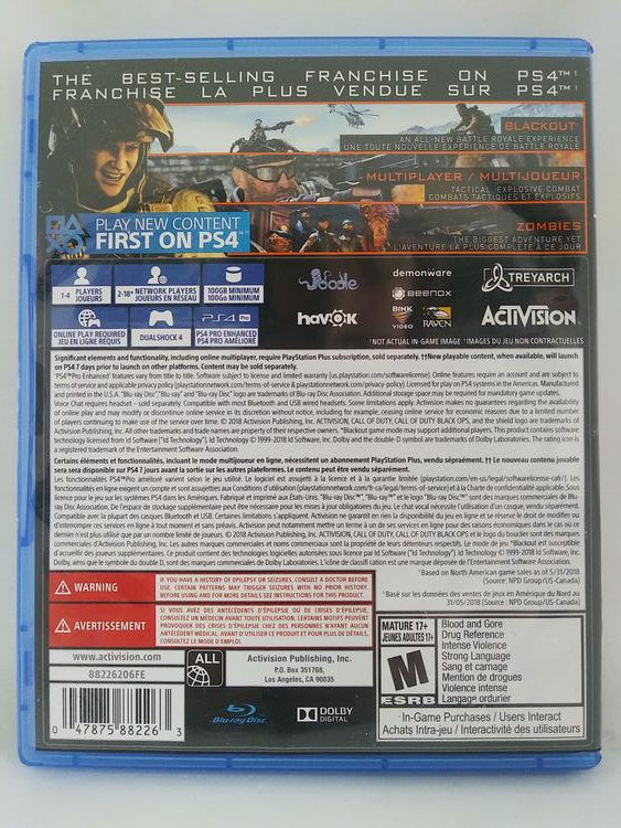 PS4 CALL OF DUTY BLACK OPS IIII (BOX ONLY)