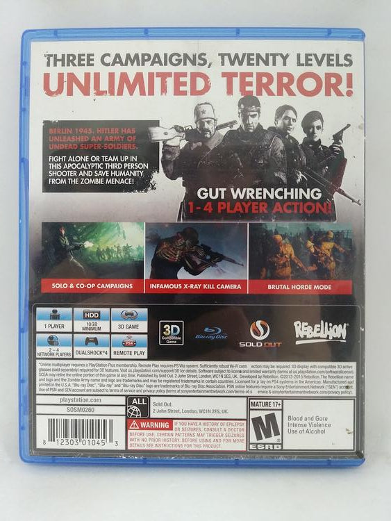 PS4 Zombie Army Trilogy (Box Only) (used)