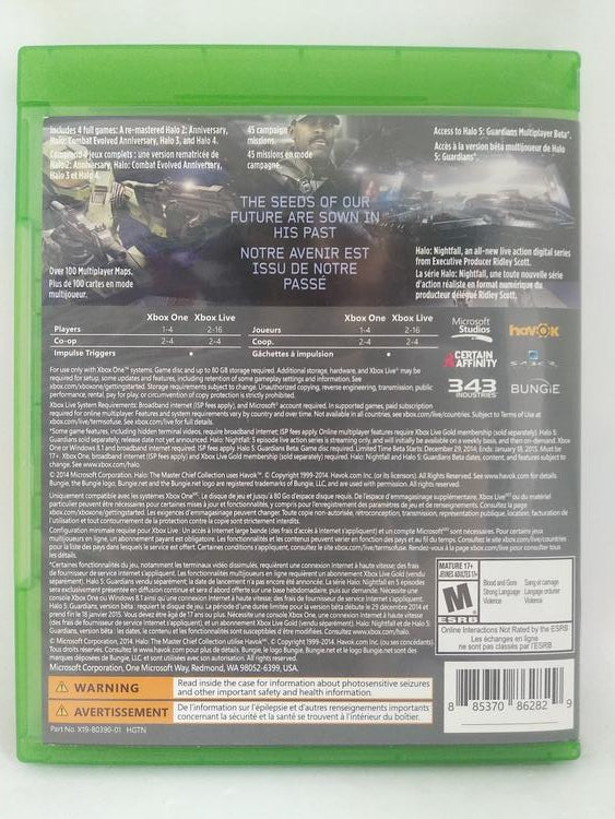 XONE HALO THE MASTER CHIEF COLLECTION (BOX ONLY) (used)