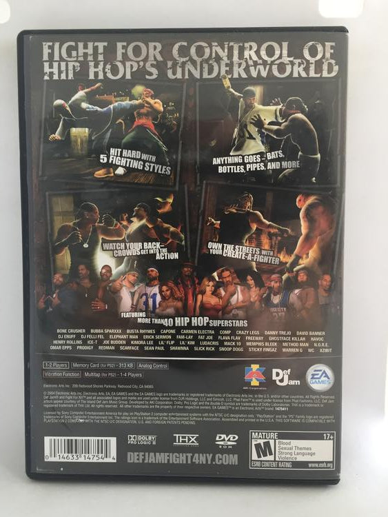 PS2 DEF JAM FIGHT FOR NY (BOX ONLY) (used)