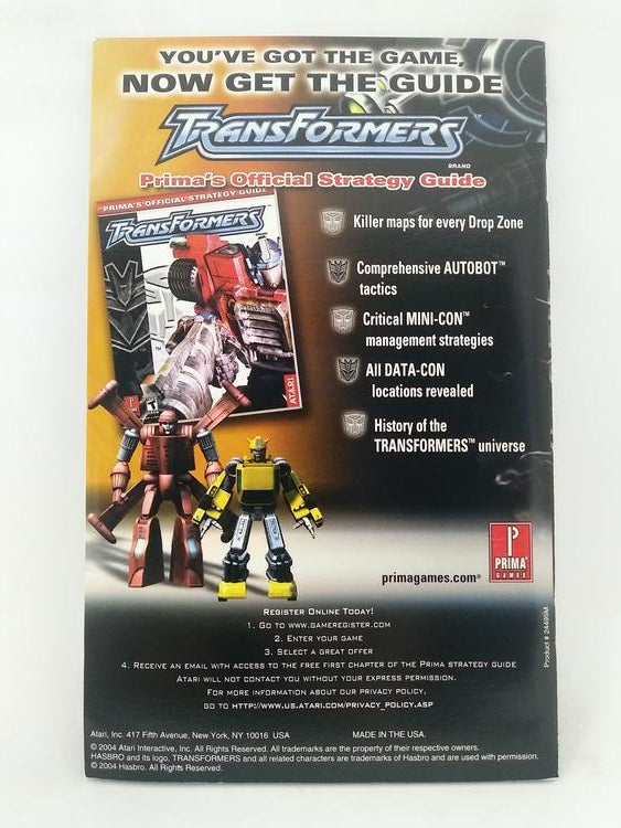 PS2 TRANSFORMERS INSTRUCTION BOOKLET ENGLISH