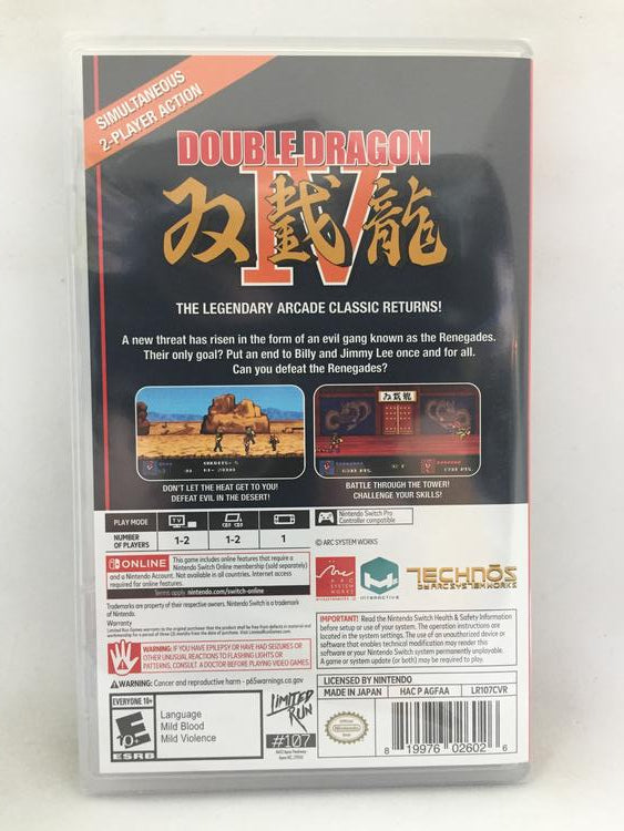 DOUBLE DRAGON IV (LIMITED RUN GAMES)