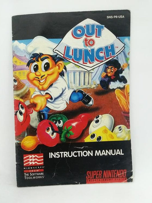 SNES OUT TO LUNCH INSTRUCTION BOOKLET ENGLISH (usagé)