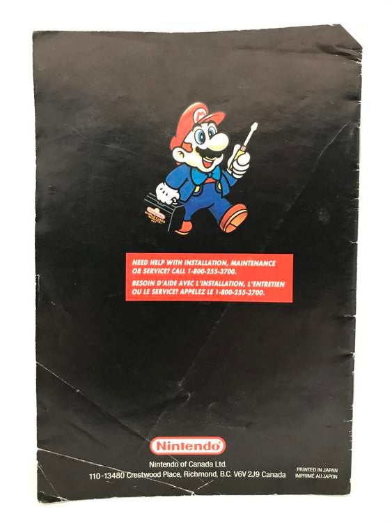 SNES MOUSE INSTRUCTION BOOKLET BILINGUAL (usagé)