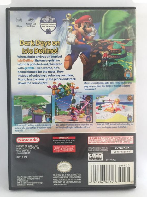 NGC SUPER MARIO SUNSHINE (BOX ONLY) (usagé)