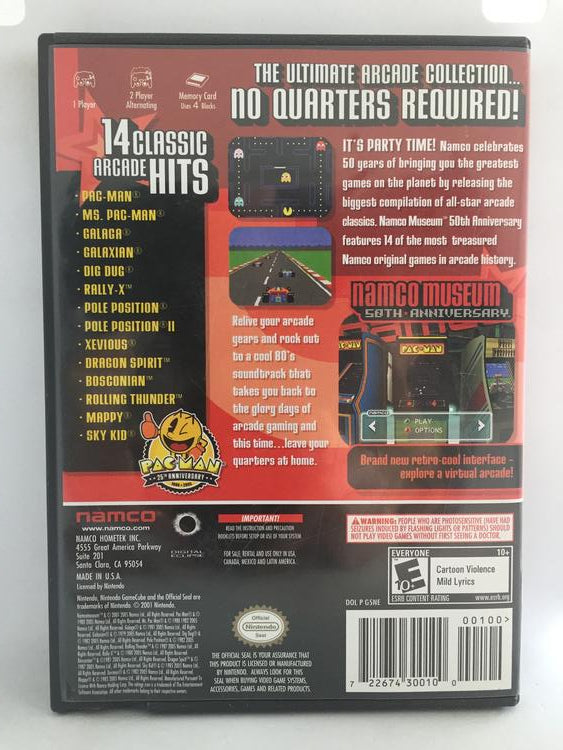 NGC NAMCO MUSEUM 50TH ANNIVERSARY (BOX ONLY) (used)