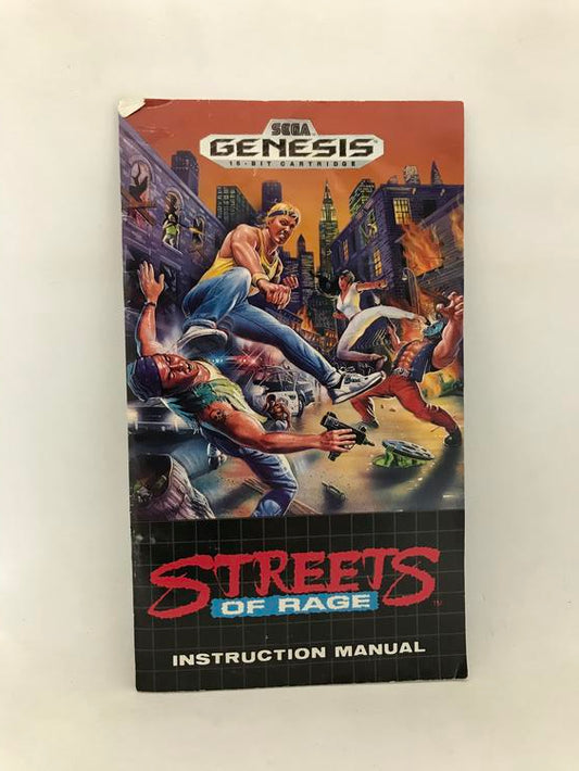 GEN STREETS OF RAGE INSTRUCTION BOOKLET ENGLISH (usagé)