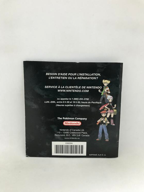 NDS POKEMON VERSION DIAMOND INSTRUCTION BOOKLET FRENCH (usagé)