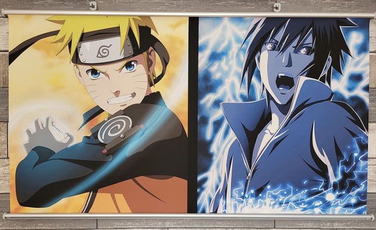 NARUTO ET SASUKE (TOILE MURALE) (usagé)