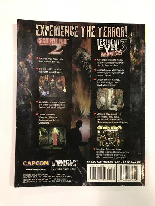 HINT BOOK RESIDENT EVIL 2 + RESIDENT EVIL 3 NEMESIS (usagé)