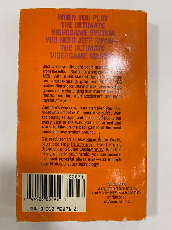 HINT BOOK HOW TO WIN AT SUPER NINTENDO ENTERTAINMENT SYSTEM GAMES