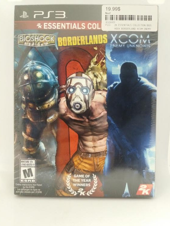 2K ESSENTIALS COLLECTION BIOSHOCK BORDERLAND XCOM ENEMY UNKNOWN (COMPLETE IN BOX)