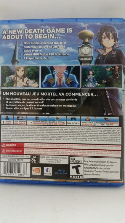 SWORD ART ONLINE HOLLOW REALIZATION (usagé)