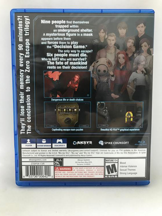 ZERO TIME DILEMMA (usagé)